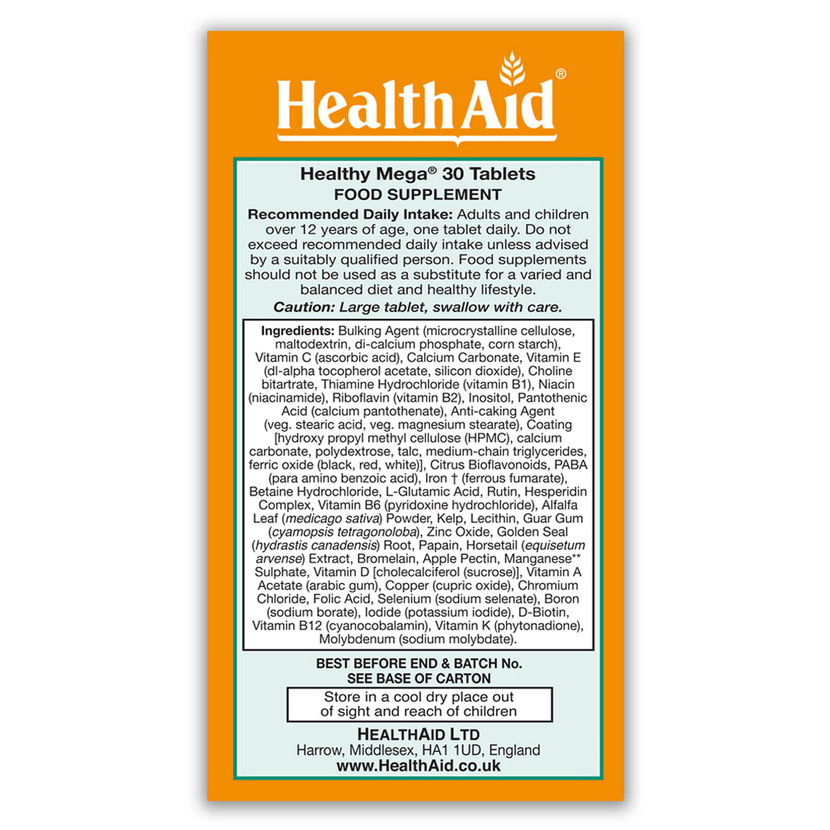 Healthy Mega® - Prolonged Release Tablets – HealthAid®